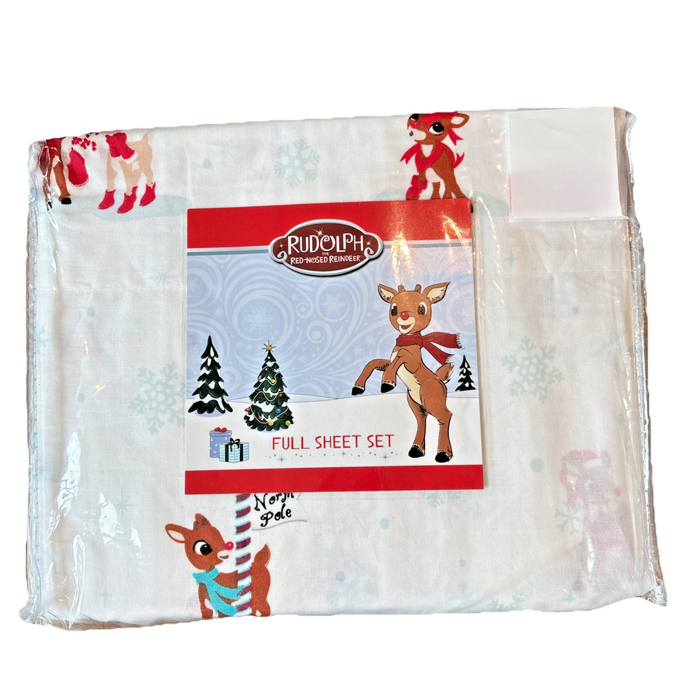 Rudolph The Red Nose Reindeer FULL Sheet Set New Christmas Santa Clarice NEW
